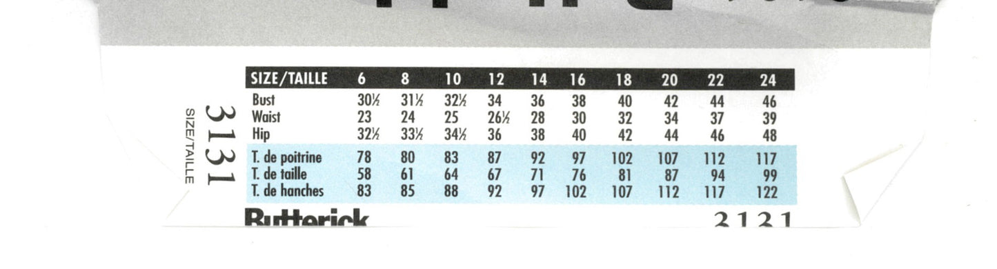 Butterick 3131 Misses Top Sewing Pattern UNCUT Size 6 8 10