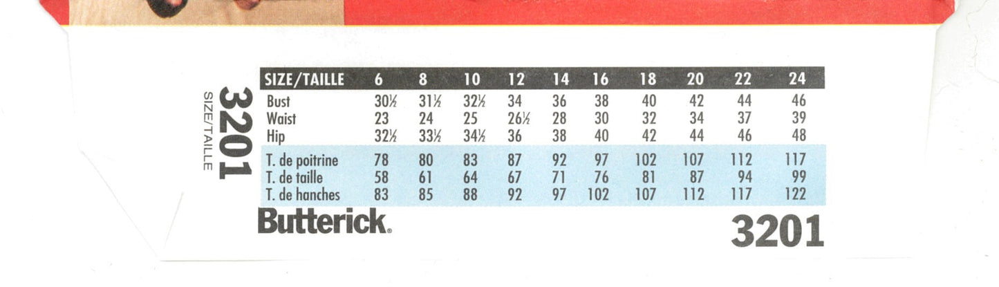Butterick 3201 Misses / MIss Petite Skirt Sewing Pattern - UNCUT - Size 8 10 12