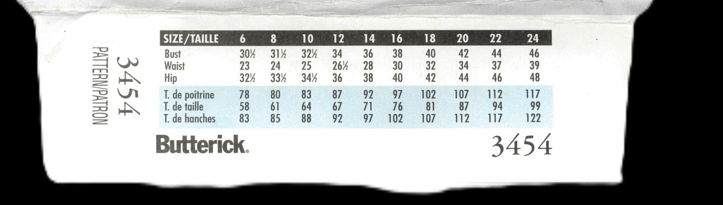 Butterick 3454 Misses / Misses Petite Top Sewing Pattern UNCUT Size 12 14 16