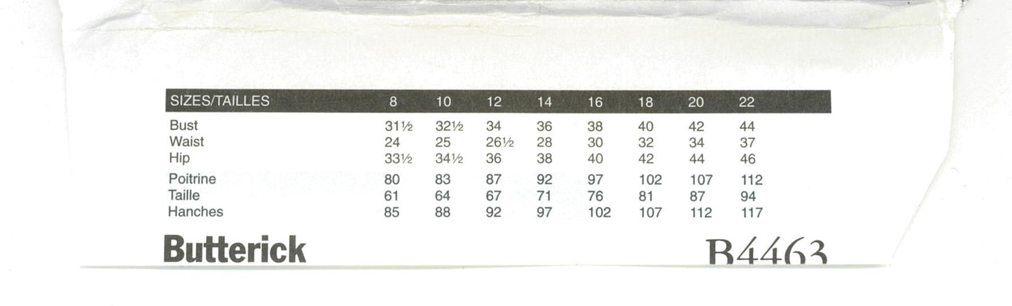 Butterick 4463 Misses / Misses Petite Jacket and Belt Sewing Pattern - UNCUT - Size 16 18 20 22