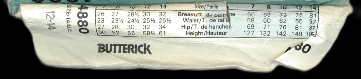 Butterick 4880 Girls / Boys Pants Top and Shorts Sewing Pattern - UNCUT - Size 12 - 14