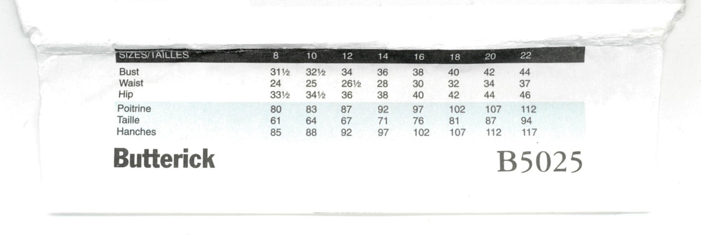 Butterick 5025 Misses / Misses Petite Top and Skirt Sewing Pattern UNCUT Size 8 10 12 14