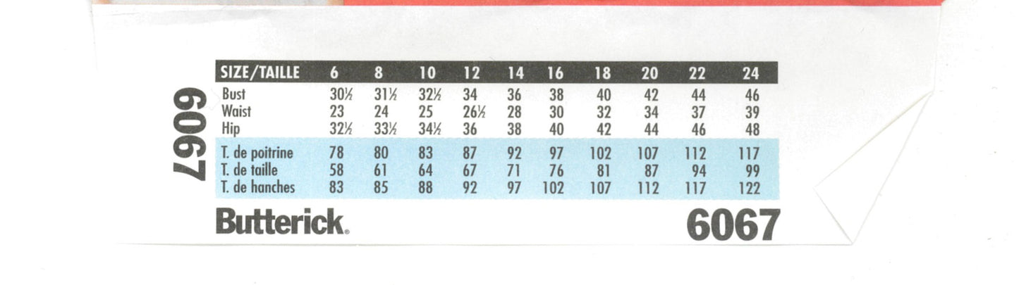 Butterick 6067 Misses / Misses Petite Dress Sewing Pattern UNCUT - Size 12 14 16