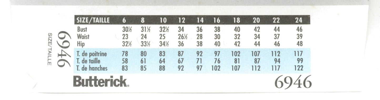 Butterick 6946 Misses / Misses Petite Shorts and Pants Sewing Pattern - UNCUT - Size 12 14 16