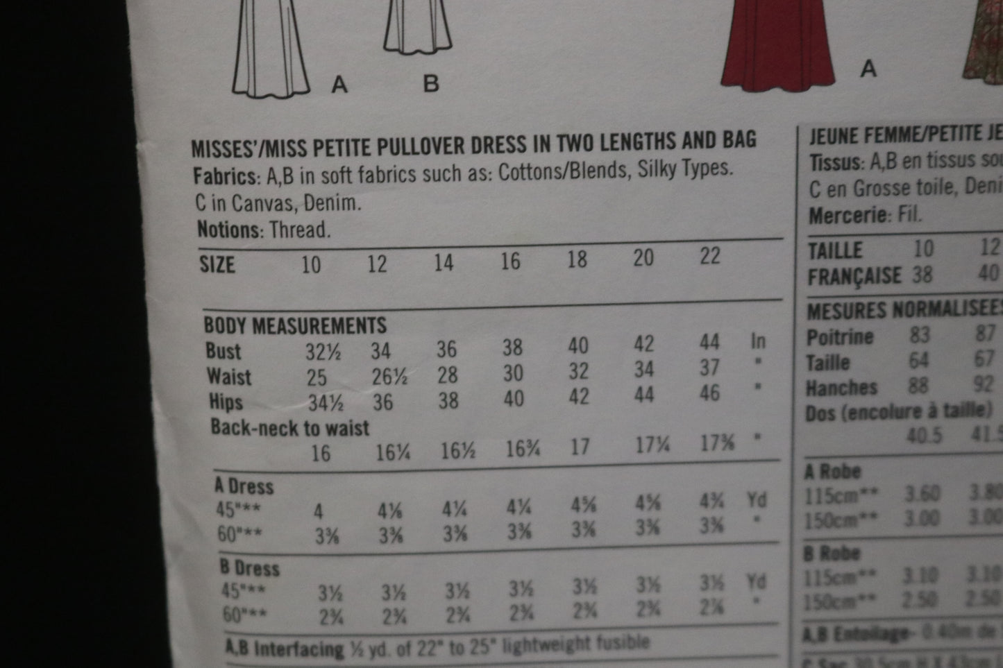 Simplicity 3527 Misses / Miss Petite Pullover Dress in Two Lengths and Bag Sewing Pattern UNCUT Size 10 - 22