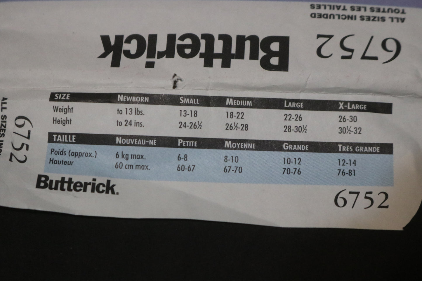 Butterick 6752 Infants Angel, Flower and Strawberry Costume Sewing Pattern - UNCUT - Size S M L XL