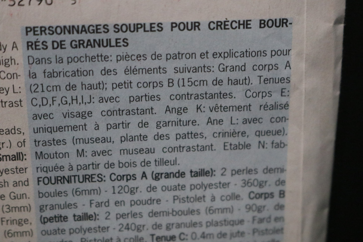 Butterick 6905 Bean Bag Nativity Set Sewing Pattern UNCUT