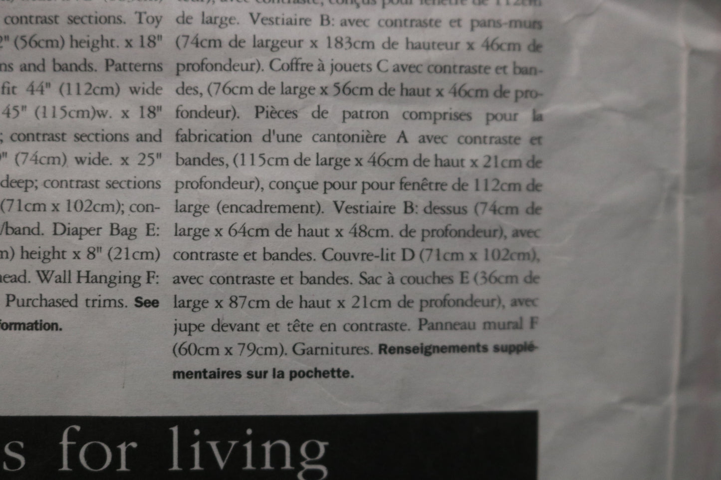 Vogue 1855 Patterns for living Circus Baby Room Sewing Pattern - UNCUT