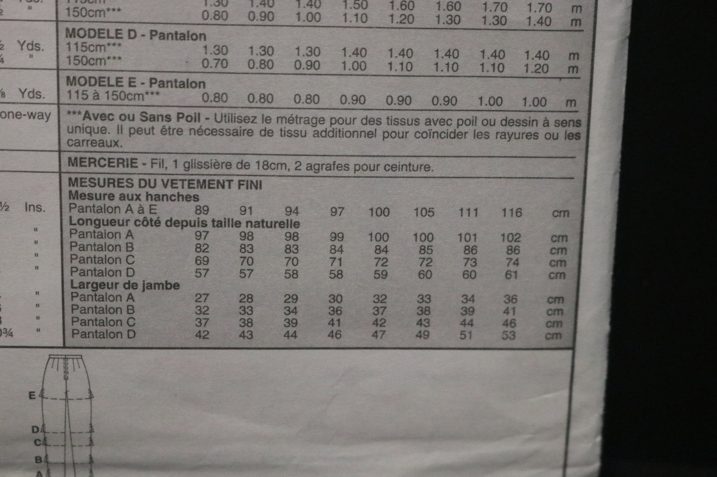 McCalls 2157 Misses Pants in five lengths Sewing Pattern UNCUT Size 8 10 12