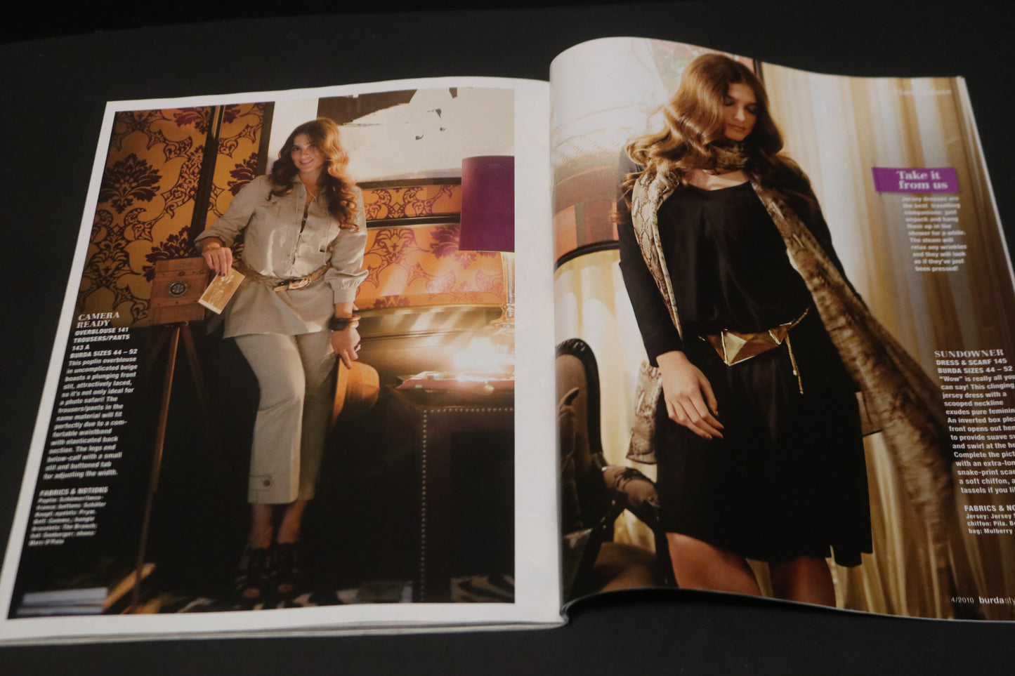 April 2010 Burda Style Sewing Magazine with Pattern Insert