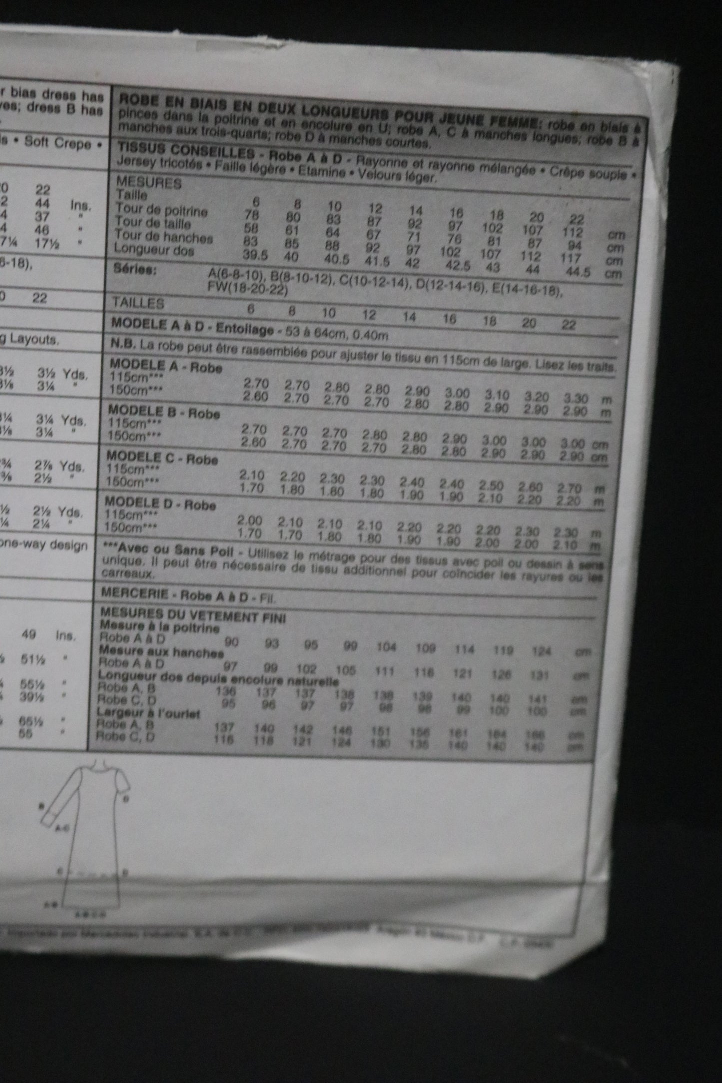 McCalls 2305 Misses Bias Dress in Two Lengths Sewing Pattern - UNCUT - Size 8 10 12