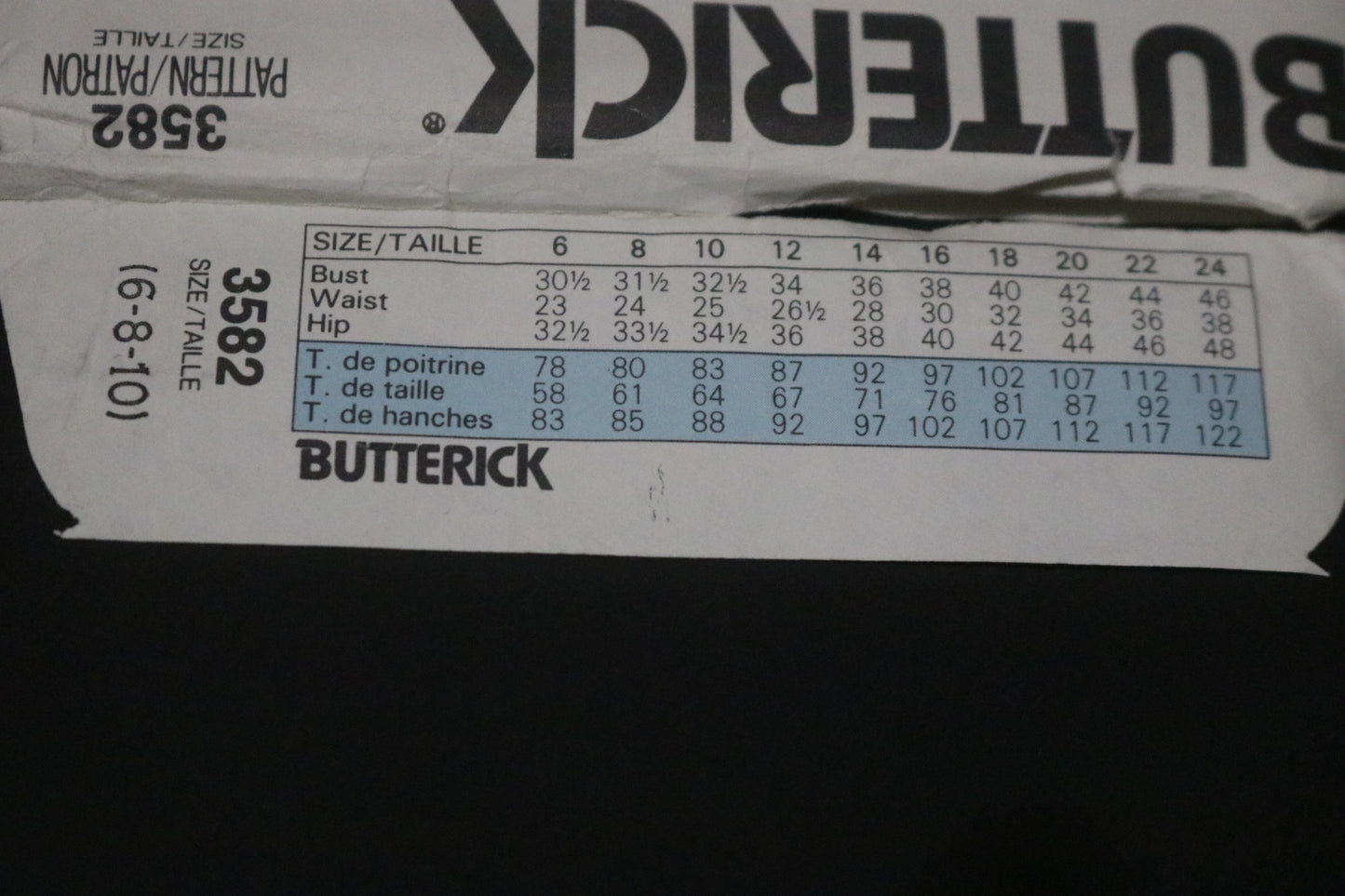 Butterick 3582 Misses Dress Sewing Pattern - UNCUT - Size 6 8 10