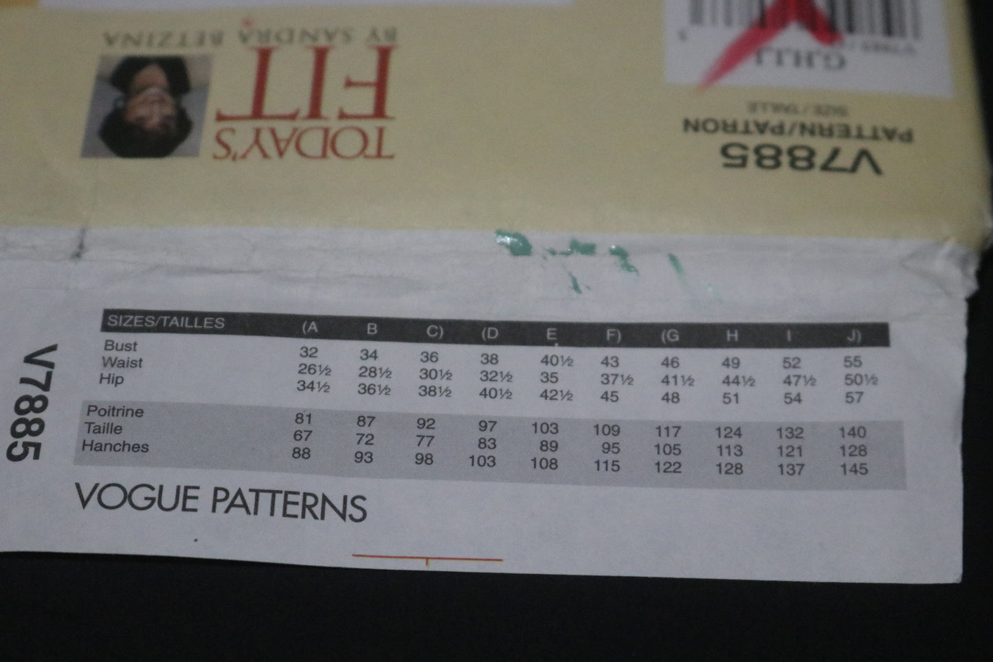 Vogue 7885 Sandra Betzina Misses / Misses Petite Top and Pants Sewing Pattern - UNCUT - Size D E F or Size G H I J