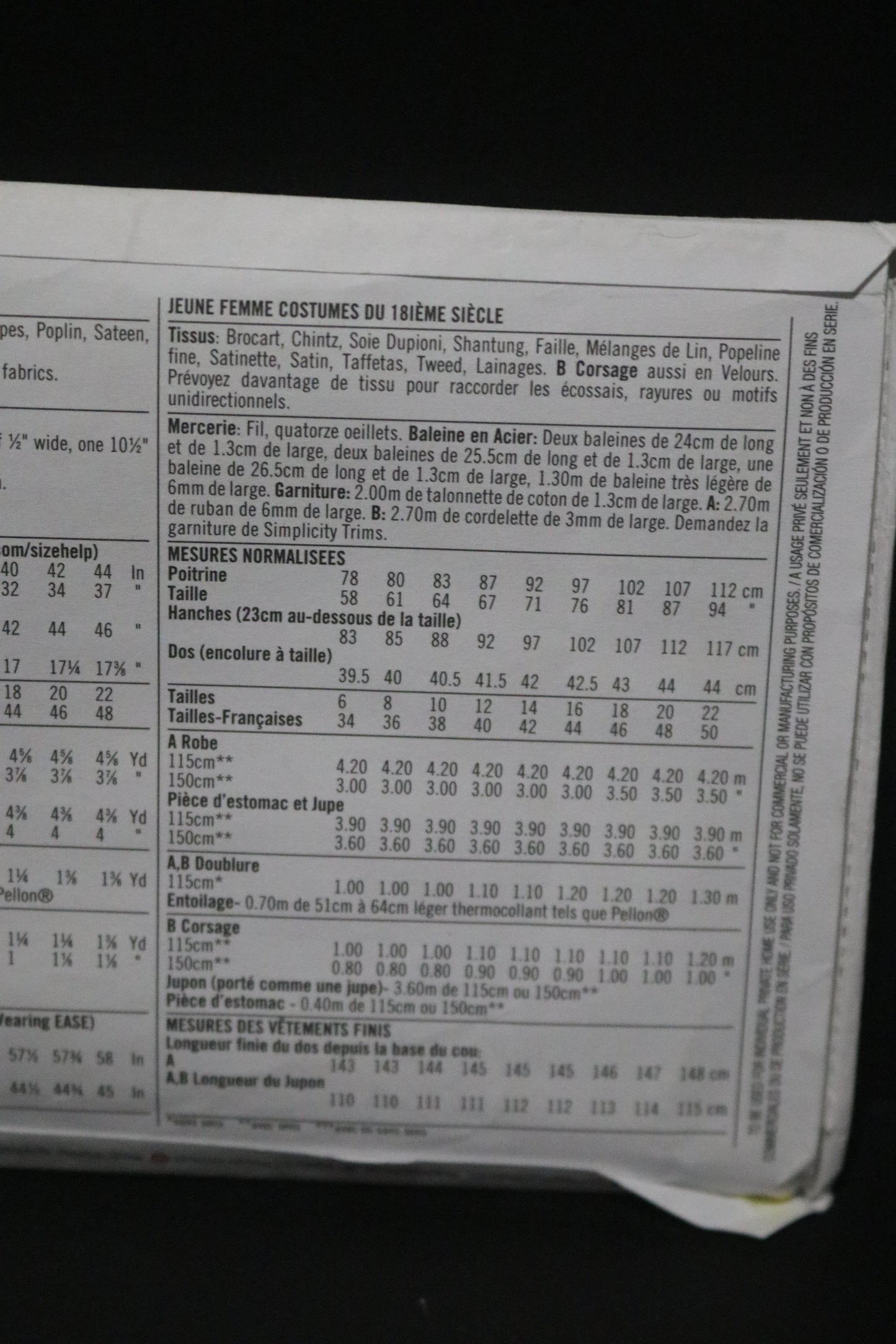 Simplicity 8161 Misses American Duchess Costumes Sewing Pattern UNCUT - Size 6 8 10 12 14