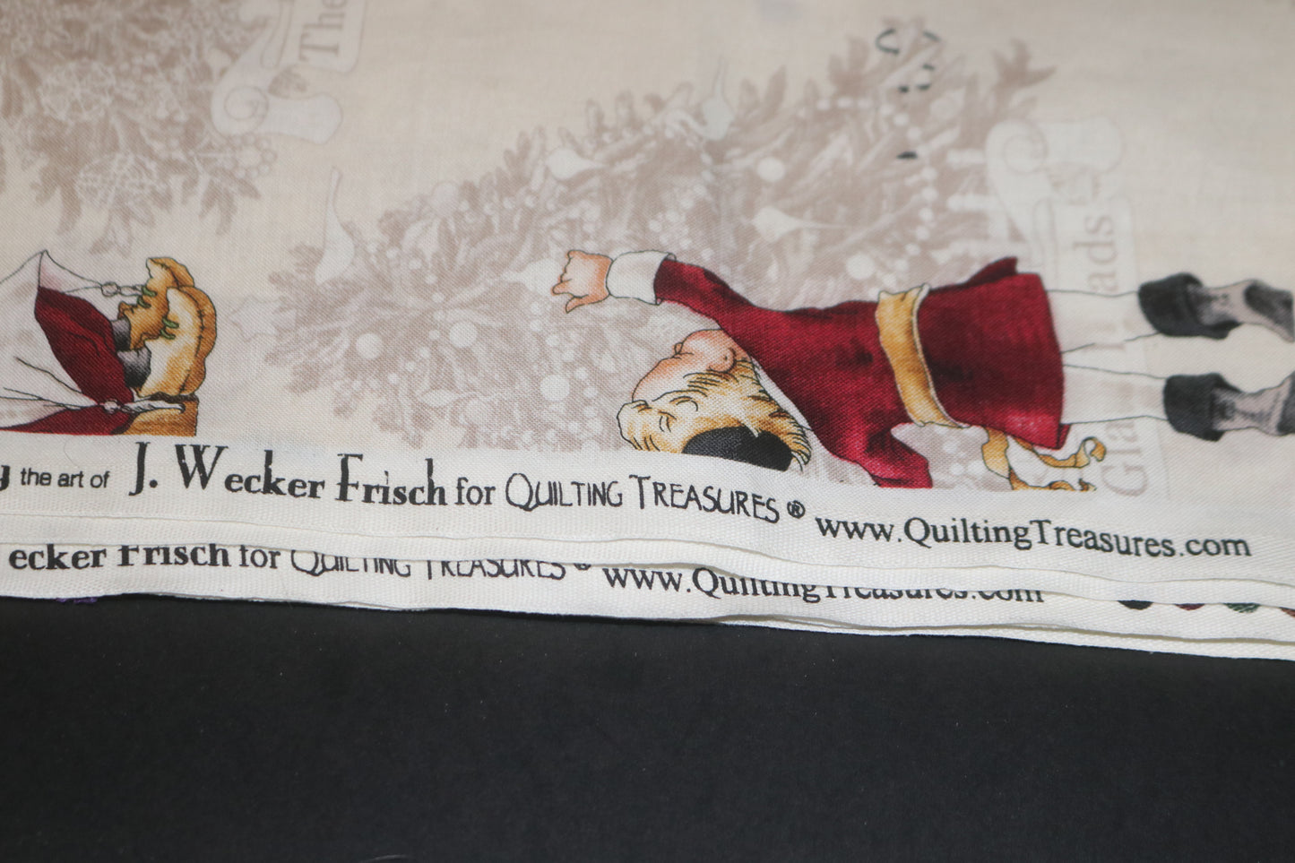 2+ Yards "Tidings of Great Joy" Christmas through the ages Quilting Treasures Fabric Piece 88" x 44" by J wecker Frisch