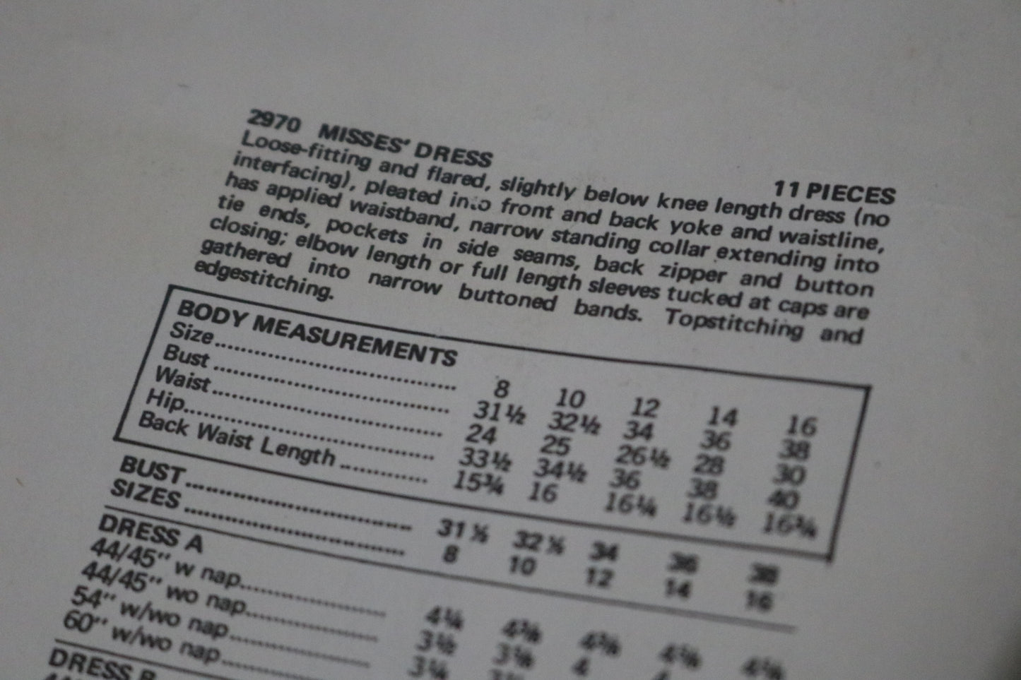 Vogue 2970 Jean Muir Misses Dress Sewing - UNCUT - Size 12
