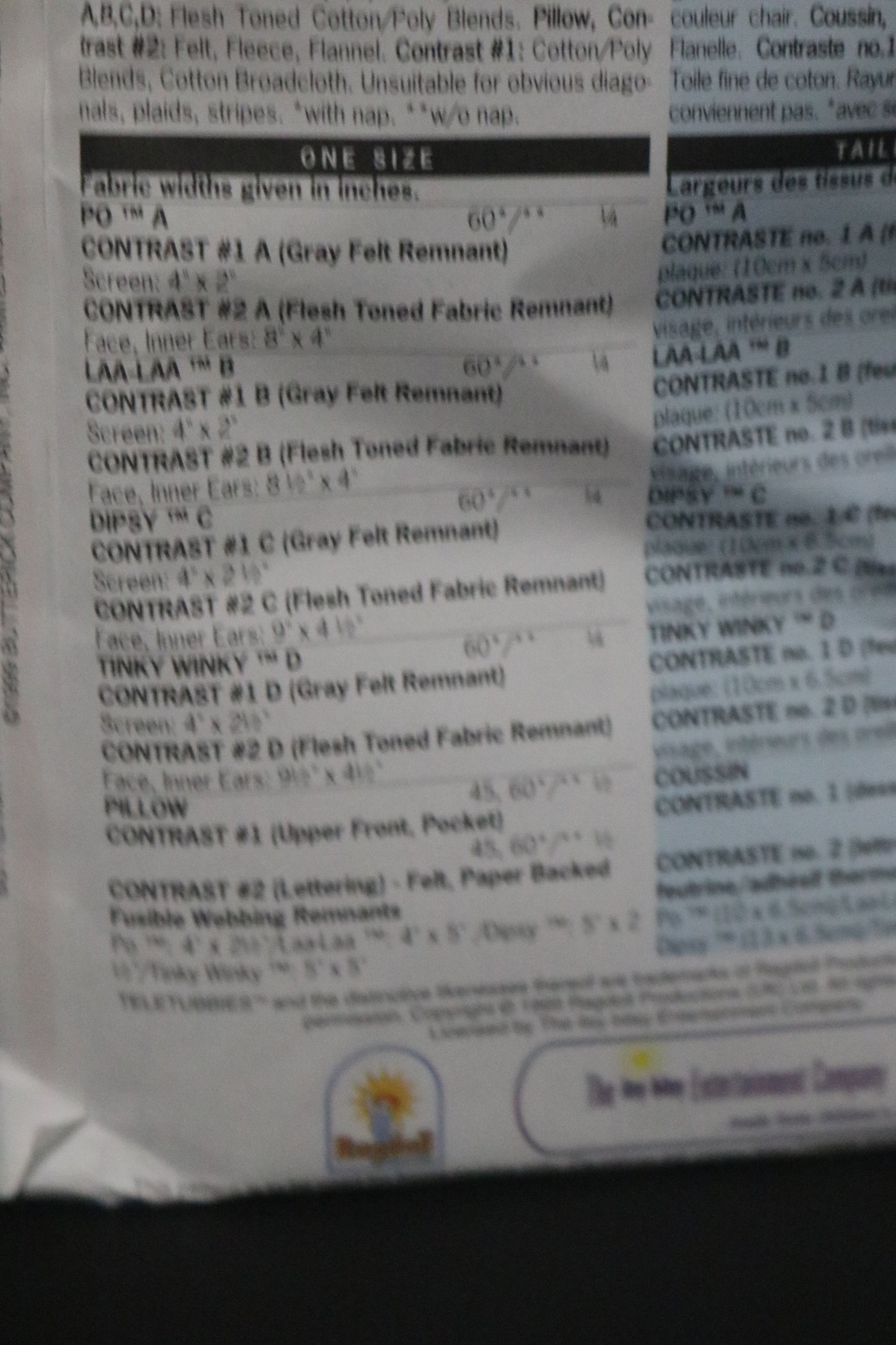 Butterick 6111 Teletubbies " Mini Dolls & Pillows with Iron on Transfers " Sewing Pattern UNCUT - One Size