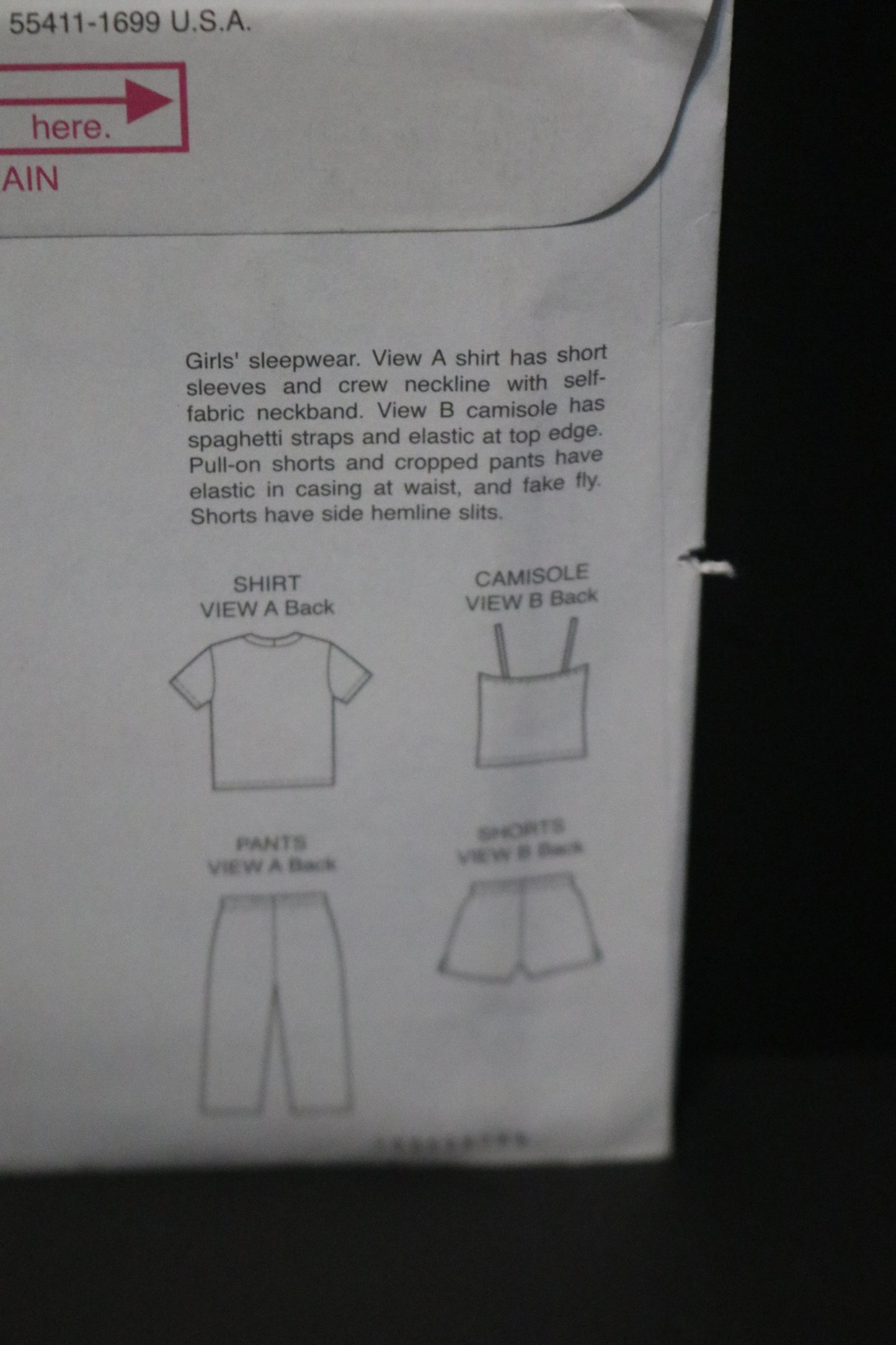 Kwik Sew 3477 Girls Sleepwear Sewing Pattern - UNCUT - Size XS S M L XL