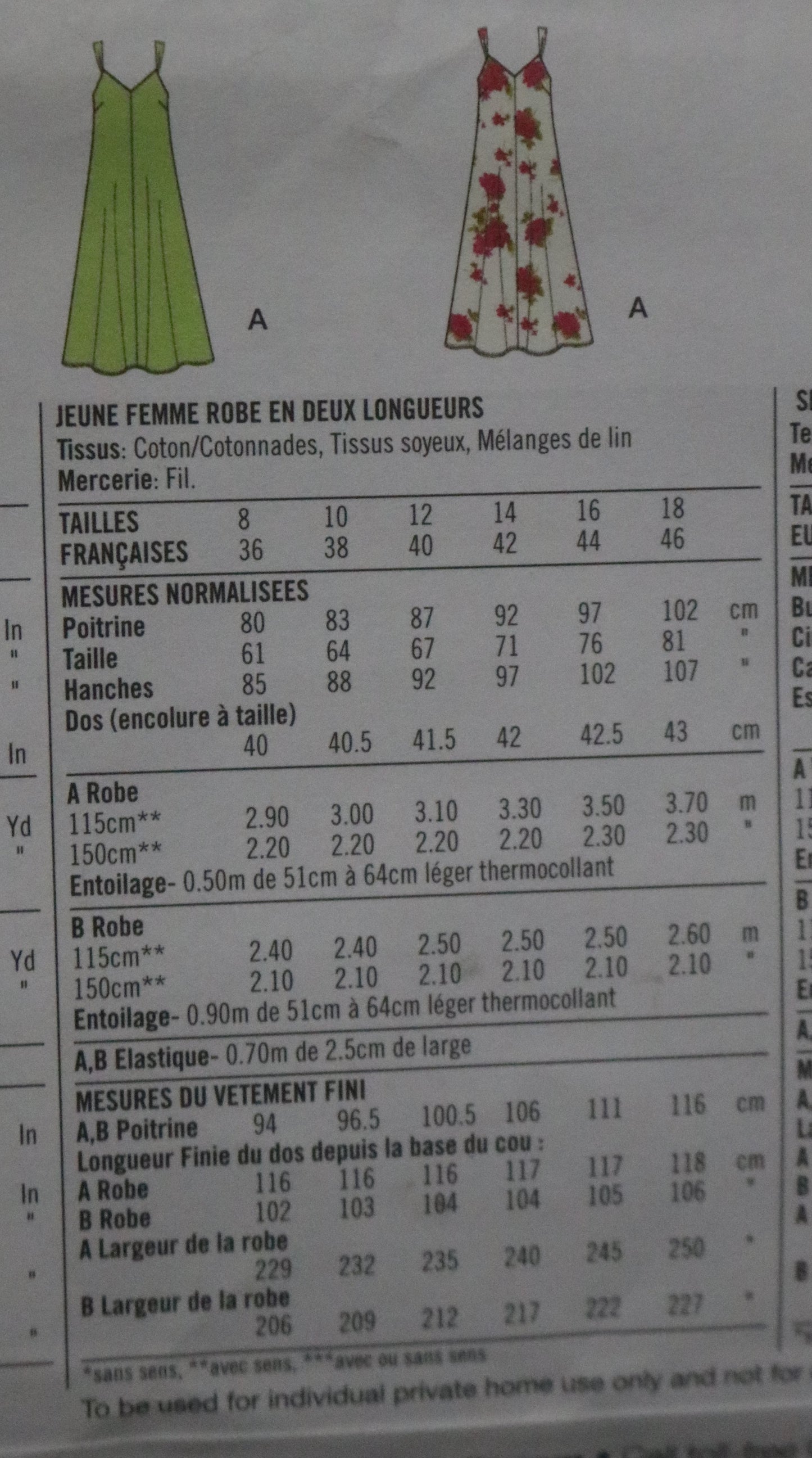 Simplicity 2034 Misses Dress in Two Lengths Sewing Pattern UNCUT Size 8 10 12 14 16 18