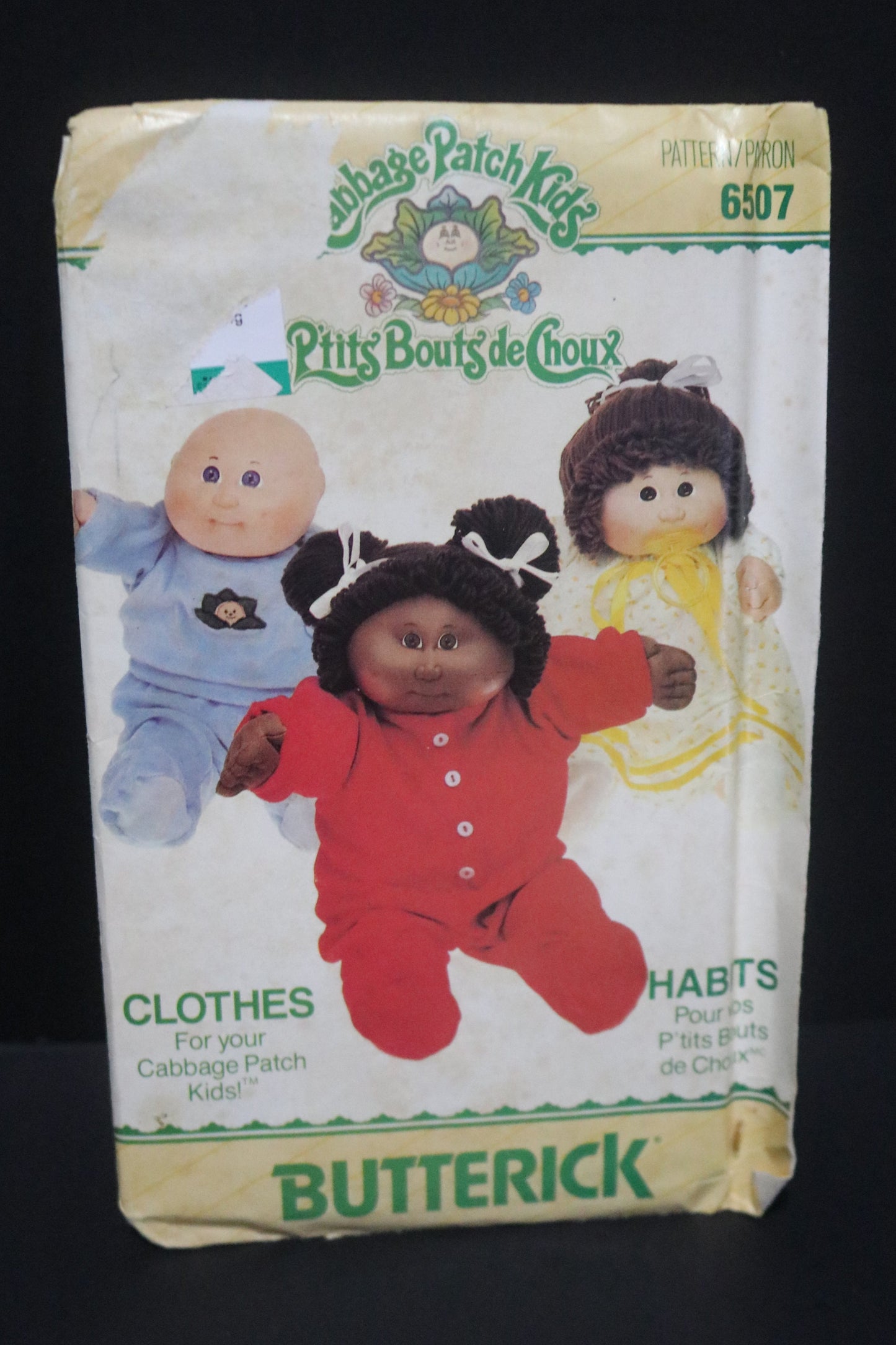 Butterick 6507 Cabbage Patch Kids Clothes Sewing Pattern - UNCUT