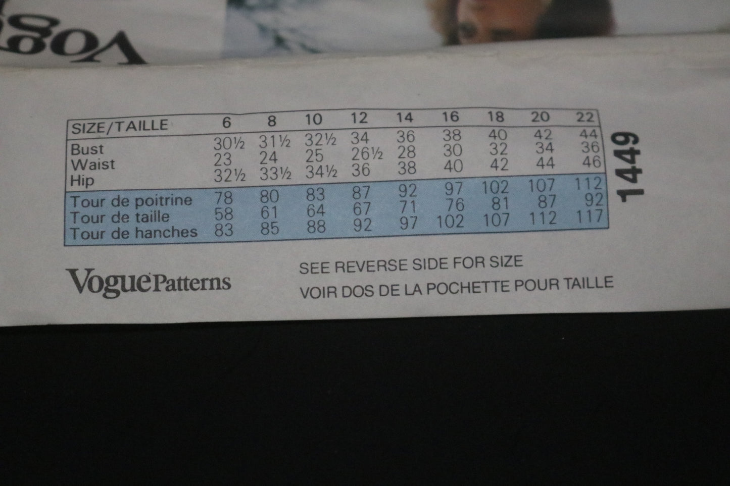 Vogue 1449 Christian Dior Misses Dress Sewing Pattern - UNCUT - Size 10