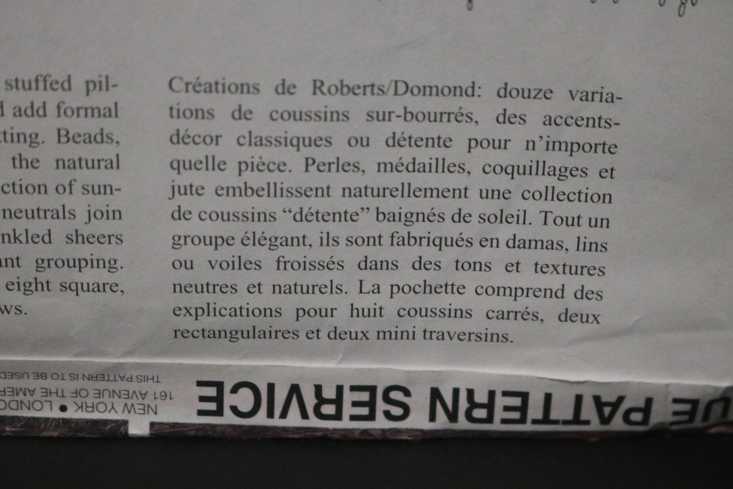 Vogue 1595 Pillows in Twelve Variations Sewing Pattern - UNCUT