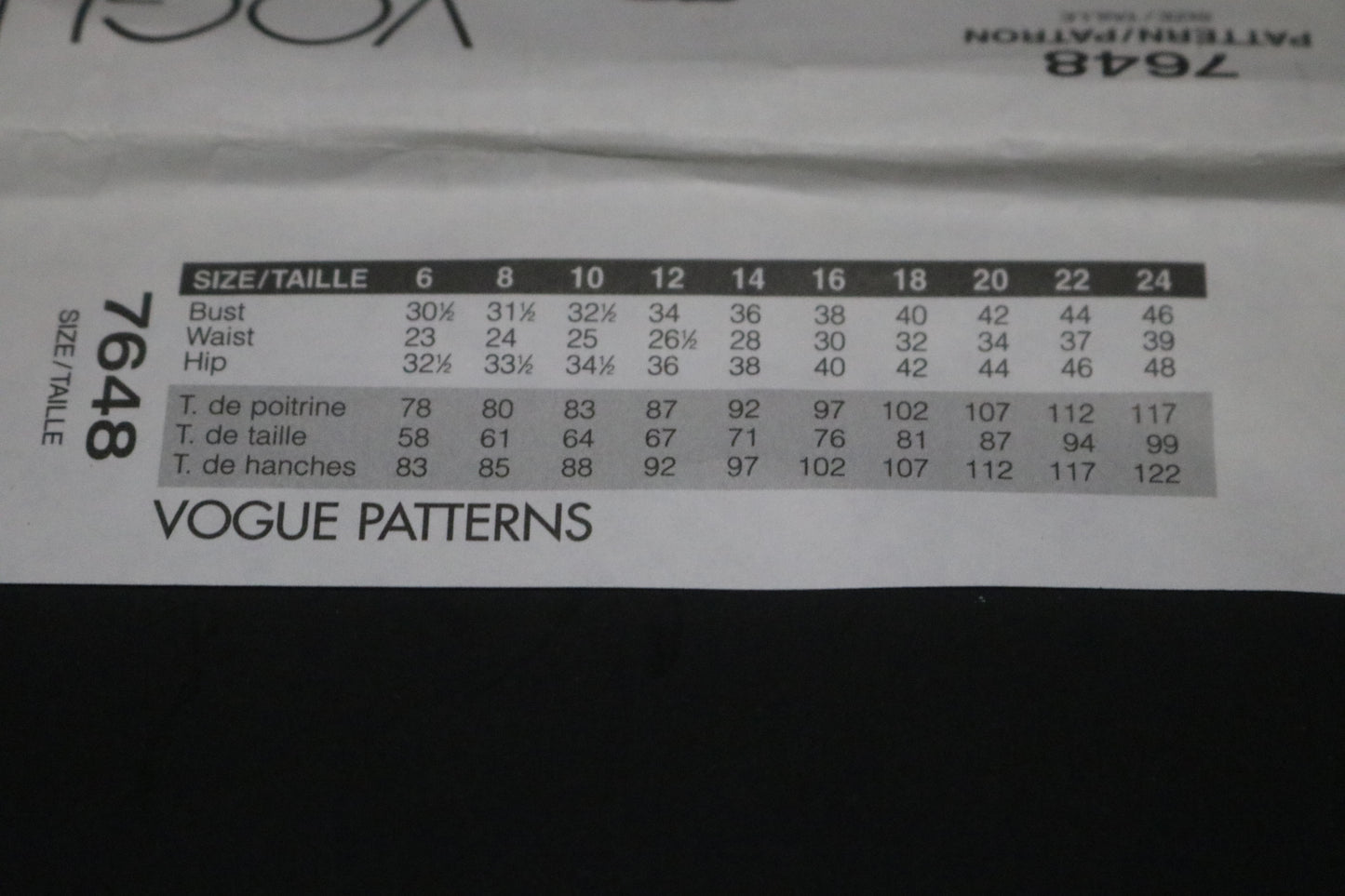 Vogue 7648 Misses Pantskirt Sewing Pattern - UNCUT - Size 18 20 22