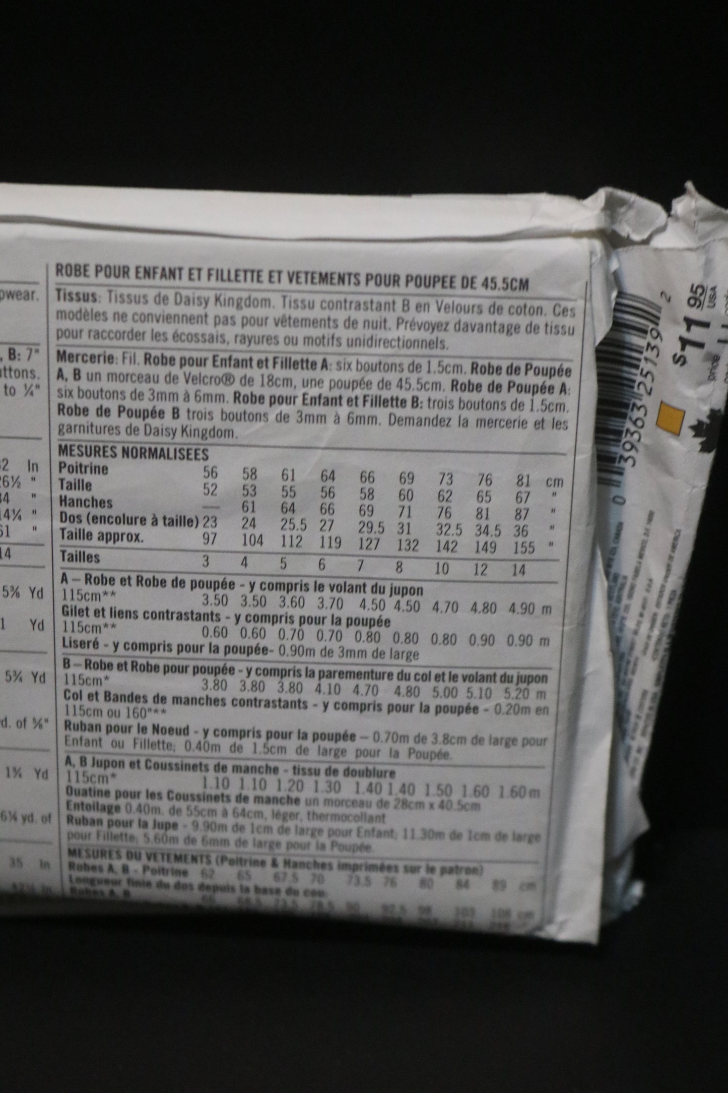 Simplicity 9851 Daisy Kingdom Girls Dress and Doll Clothes for 18" Doll Sewing Pattern - UNCUT - Size 7 8 10 12 14