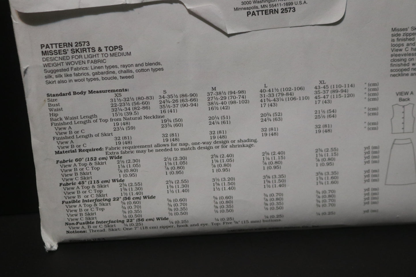 Kwik Sew 2573 Misses Skirts and Tops Sewing Pattern - UNCUT - Size Xs S M L XL