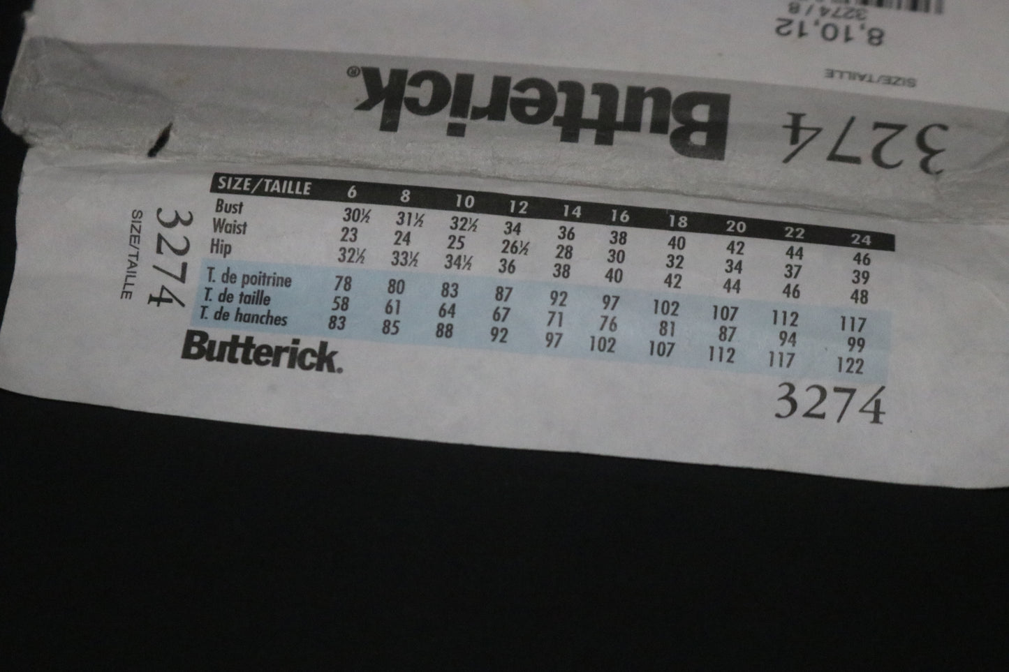 Butterick 3274 Misses / Misses Petite Jacket Sewing Pattern - UNCUT - Size 8 10 12