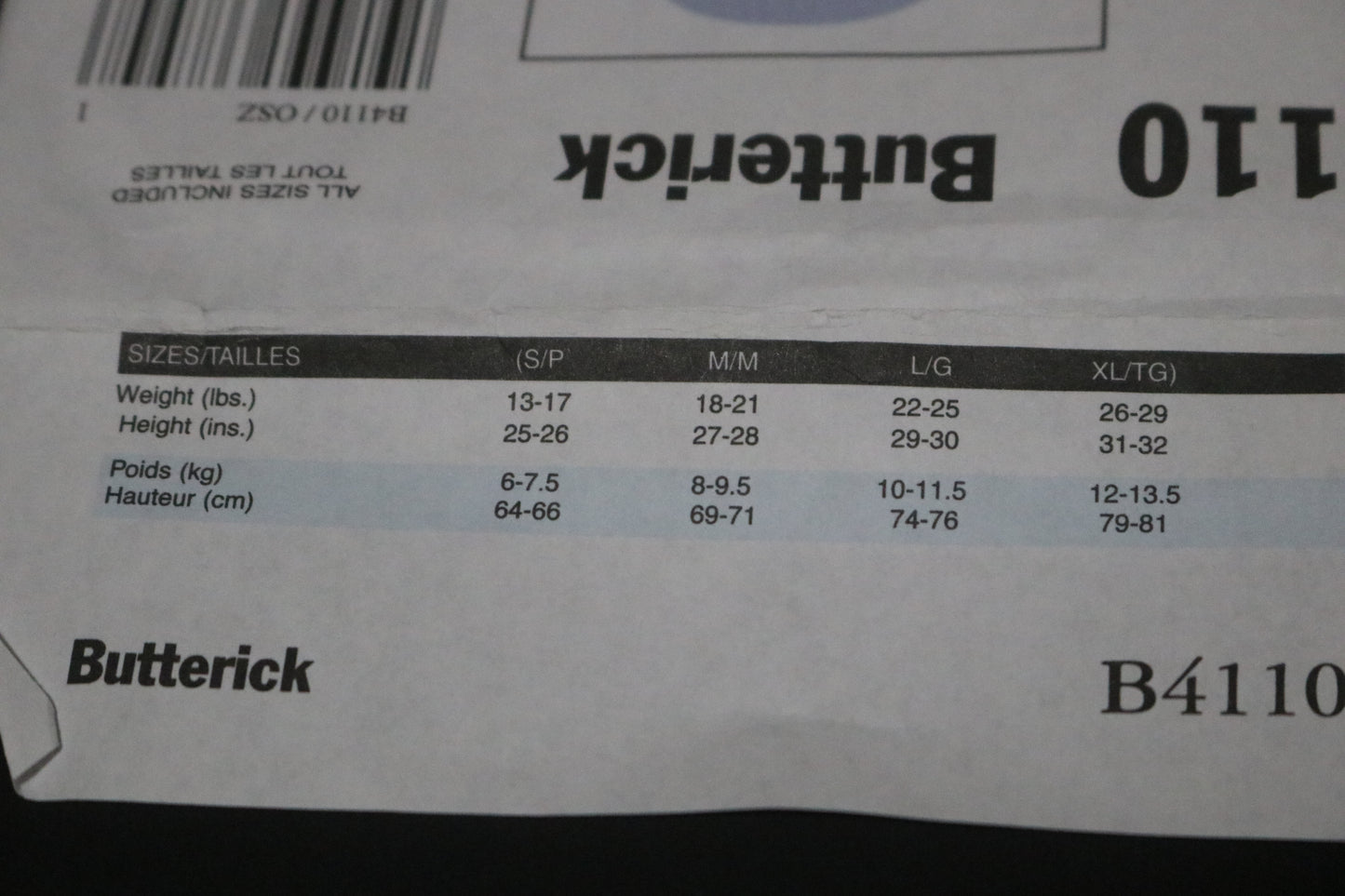 Butterick B4110 Infants Dress Panties Jumpsuit and Hat Sewing Pattern UNCUT Size S M L XL (13lbs - 29lbs)