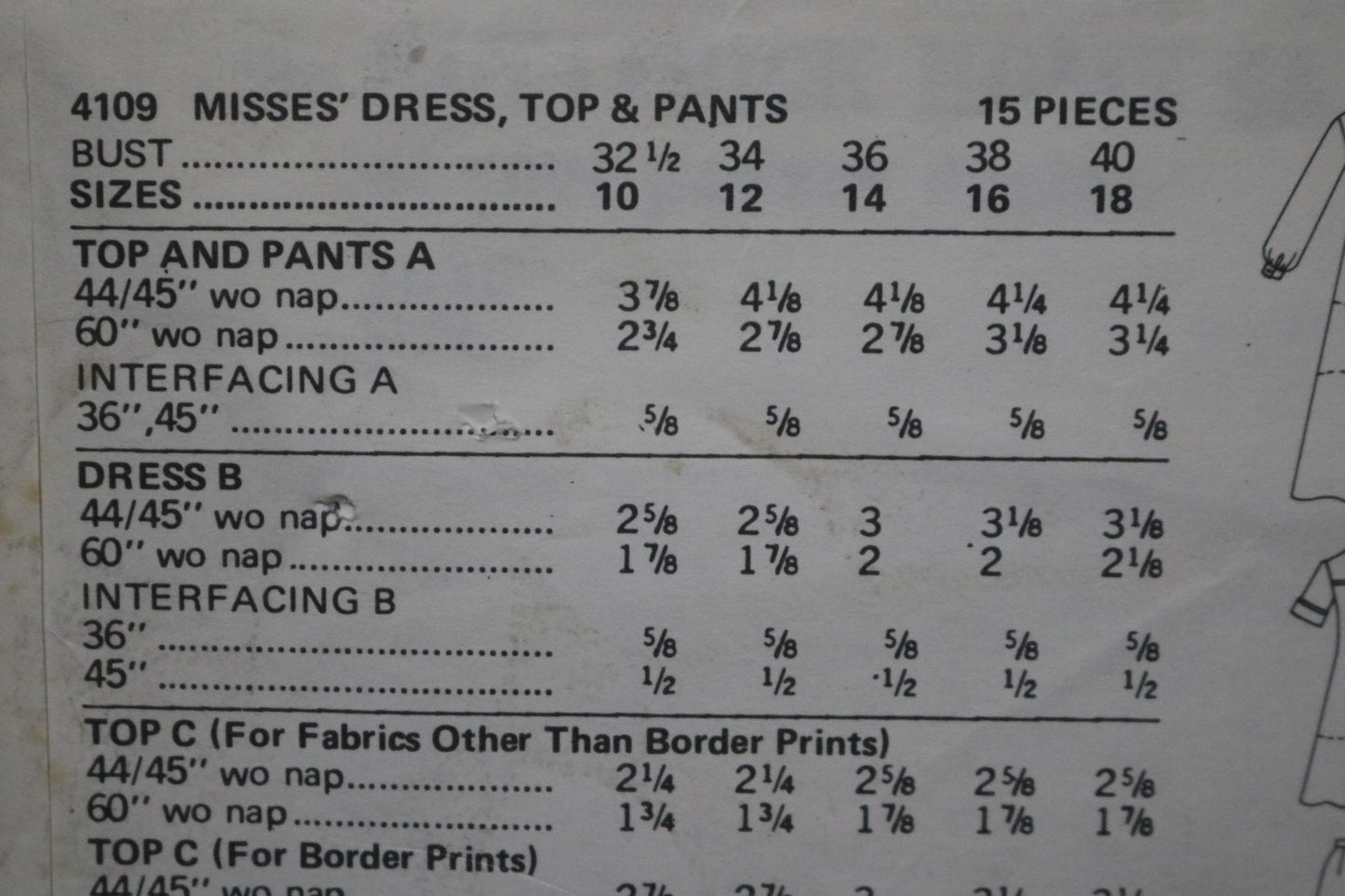 70s Butterick 4109 Misses Dress Top and Pants Sewing Pattern UNCUT Size 12
