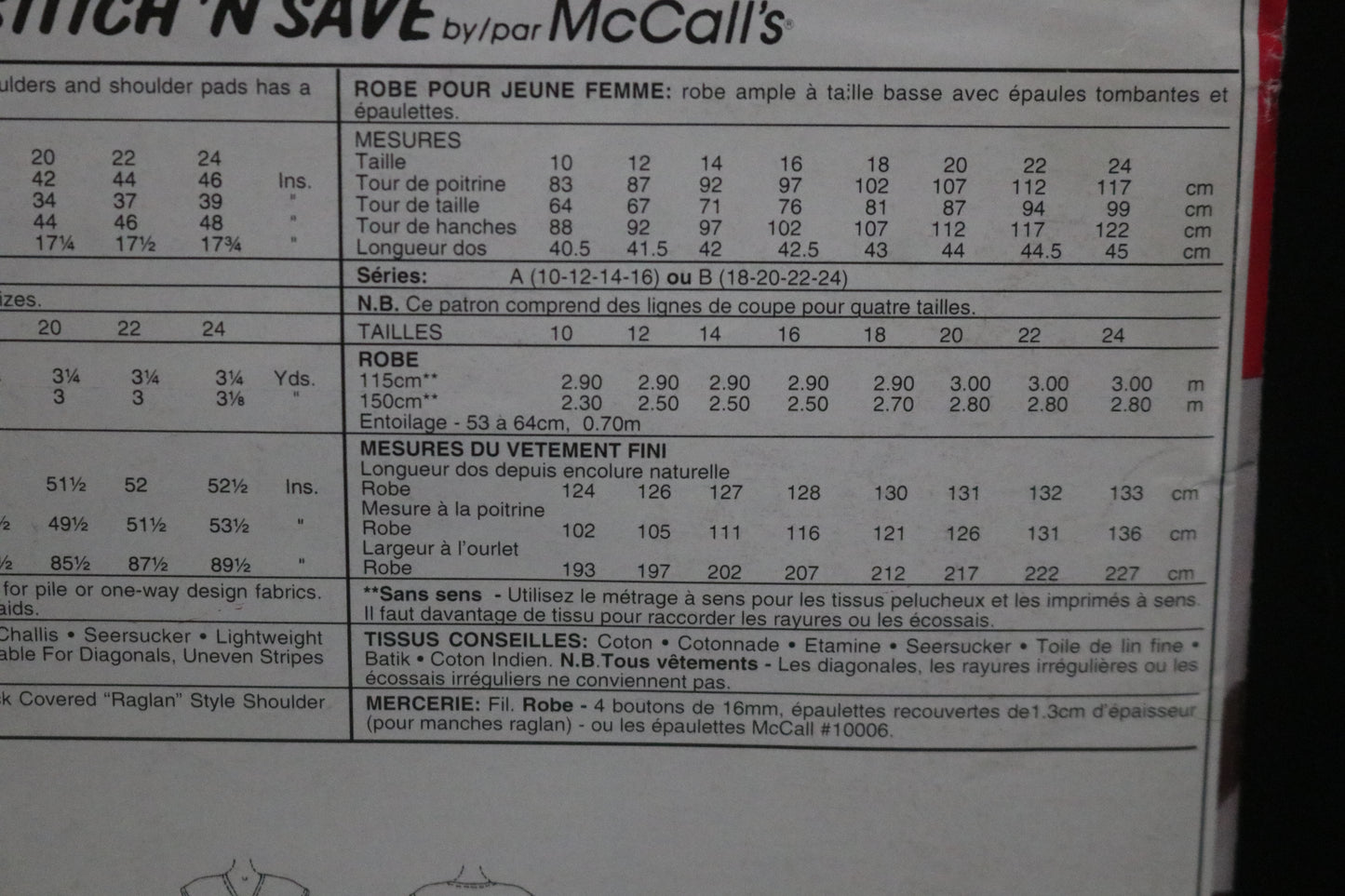 Stitch n Save 5913 Misses Dress Sewing Pattern - UNCUT - Size 18 20 22 24