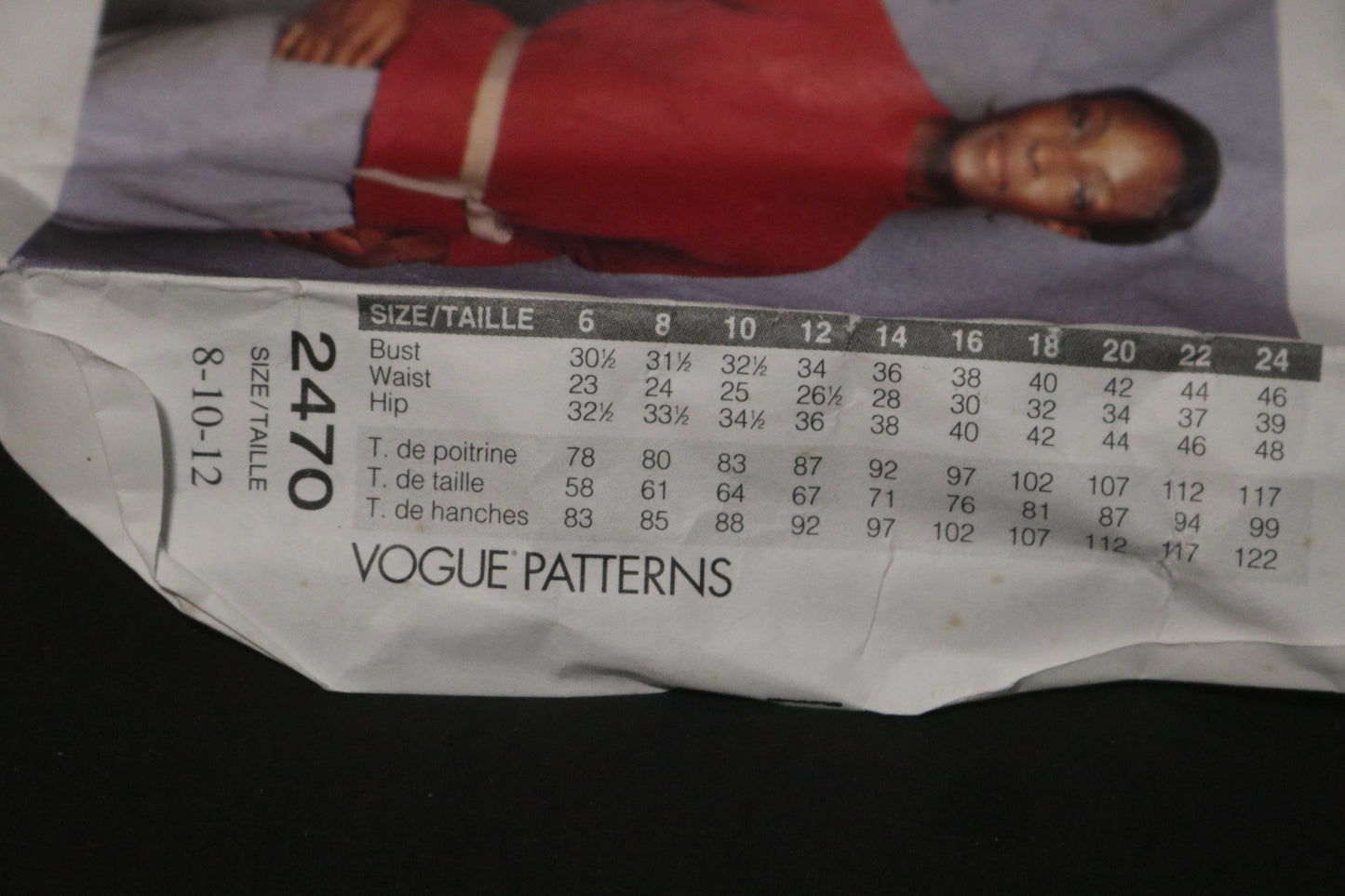 Vogue 2470 Misses Top Sewing Pattern - UNCUT - Size 8 10 12