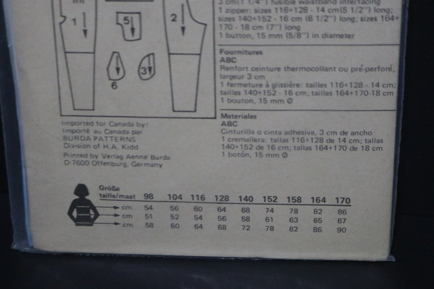 Burda 8338 Boys Pants and Shorts Sewing Pattern - UNCUT Size 6 8 10 12/14 16 18