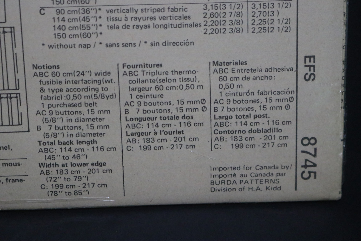 Burda 8745 Misses Dress Sewing Pattern - UNCUT - Size 14 16 18 20 40