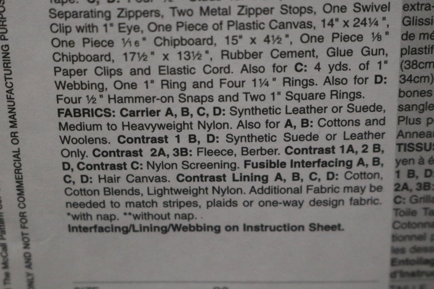 Vogue 8015 pet Carriers Sewing Pattern UNCUT