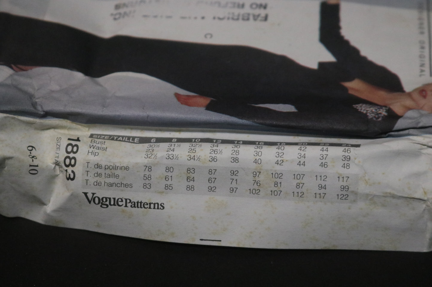 Vogue 1883 Bellville Sassoon Misses Bustier and Top Sewing Pattern - UNCUT - Size 6 8 10