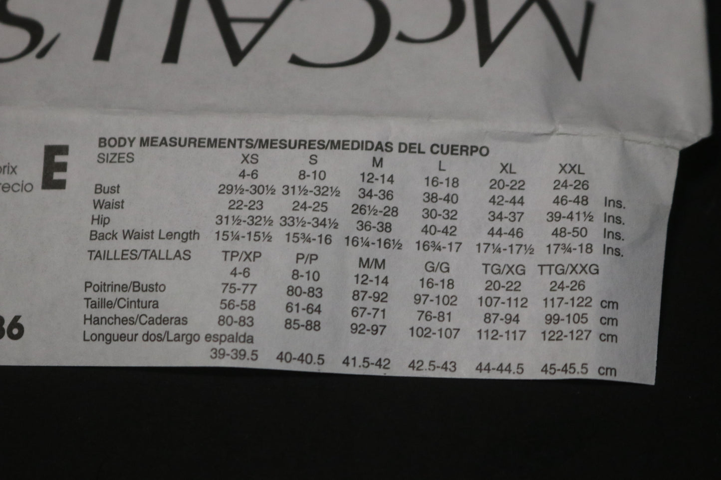 McCalls 7286 Misses Tops Sewing Pattern - UNCUT - Size Xsm Sml Med