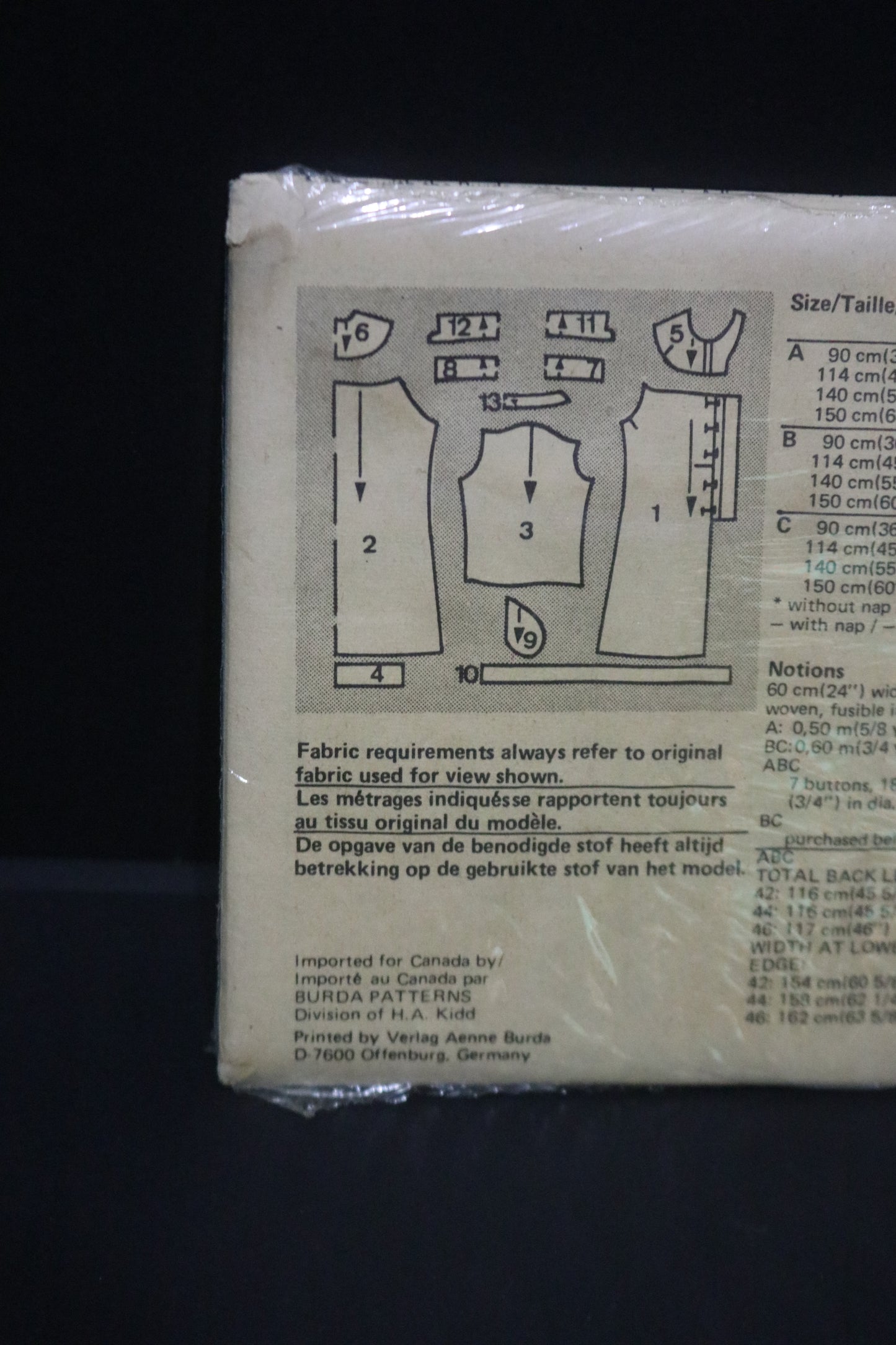 Burda 9643 Misses Dress Sewing Pattern - UNCUT - Size 42 44 46