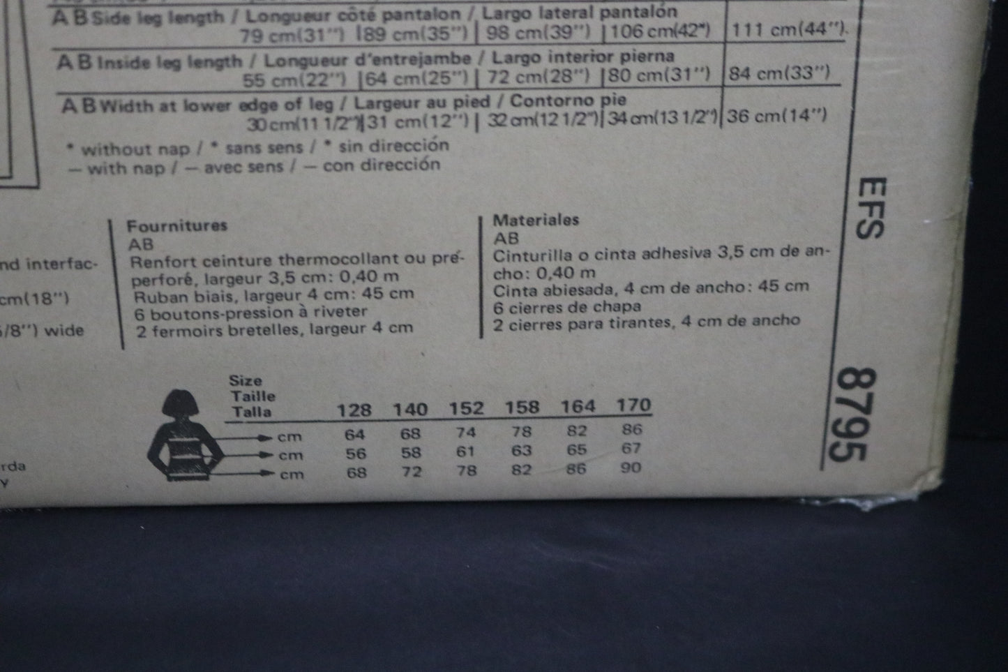 Burda 8795 Boys Girls Overalls Sewing Pattern - UNCUT Size 7 10 12 11jun 13jun