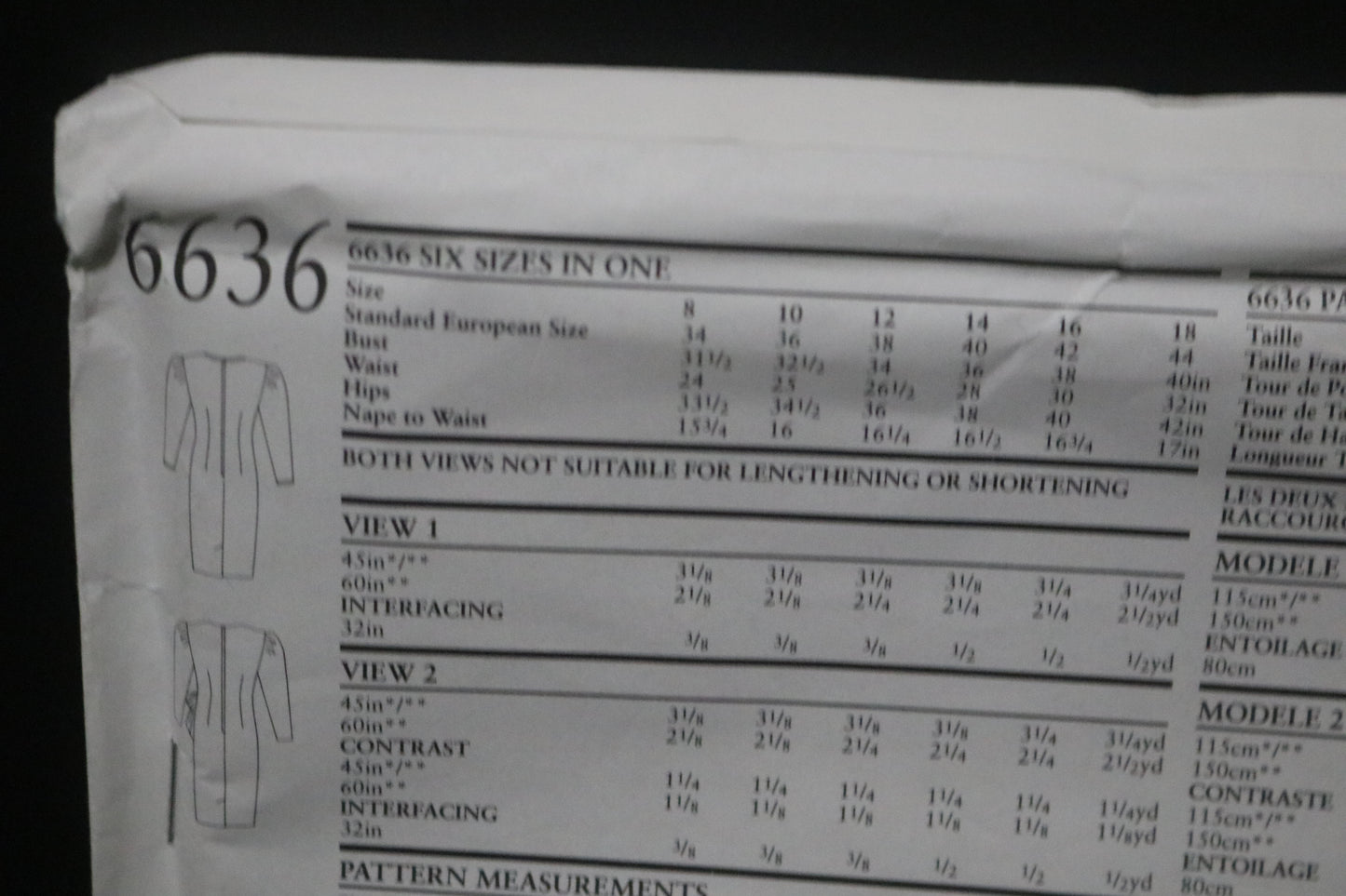 80s New look 6636 Misses Dress Sewing Pattern - UNCUT - Size 8 - 18