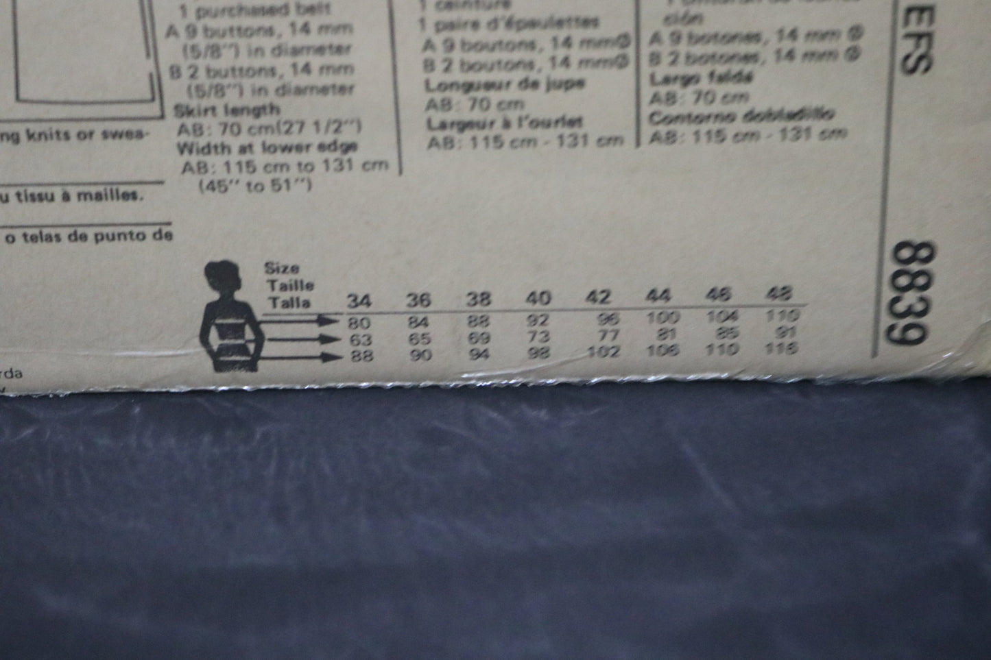 Burda 8839 Misses Dress Sewing Pattern - UNCUT - Size 10 12 14 16 18