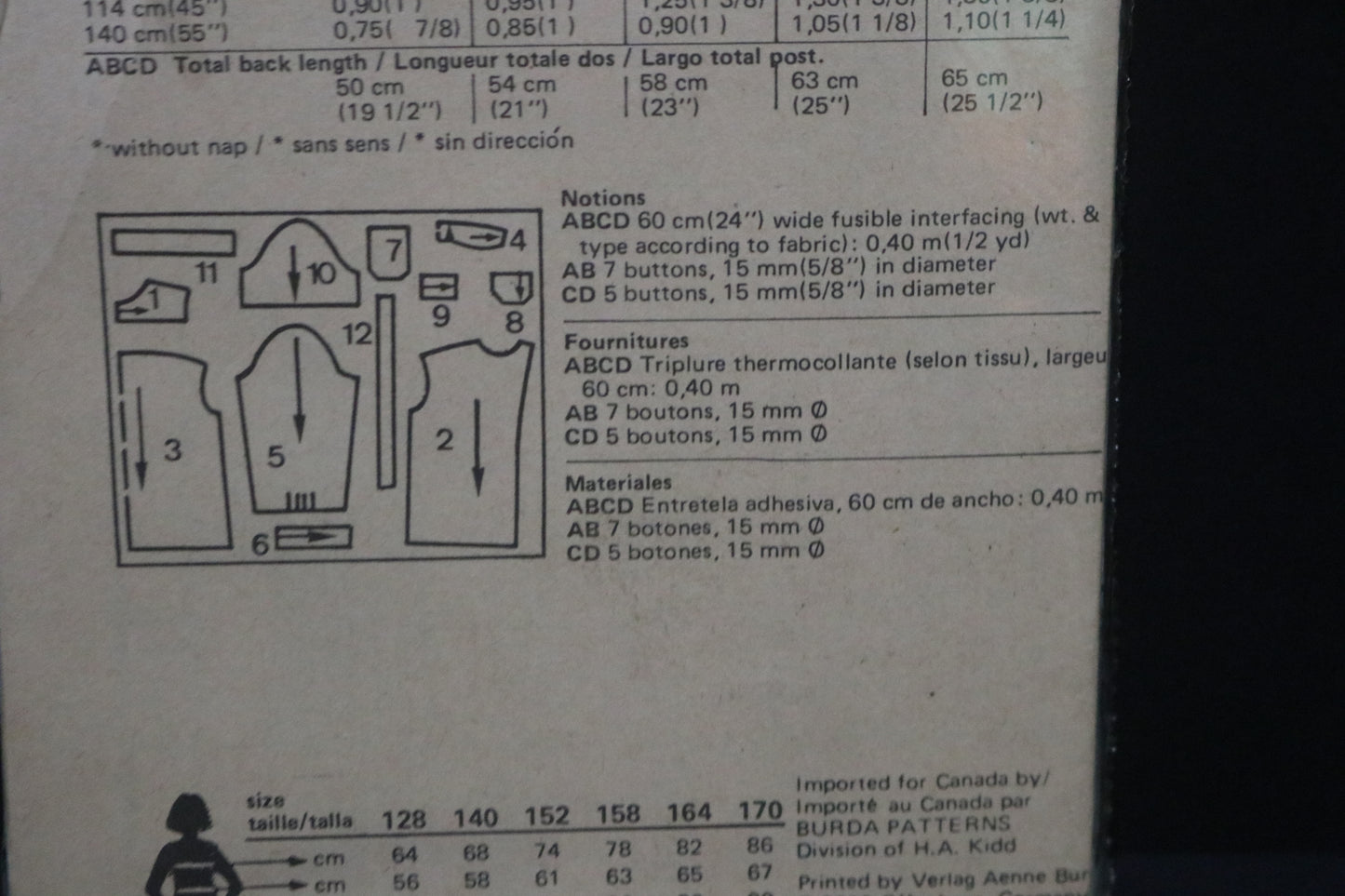 Burda 8409 Girls Shirt Sewing Pattern - UNCUT Size 7 10 12 11jun 13jun