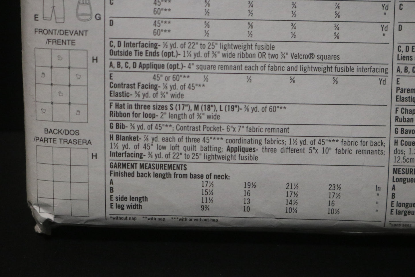 Simplicity 9782 Babies Layette Sewing Pattern - UNCUT - Size XXS XS S M