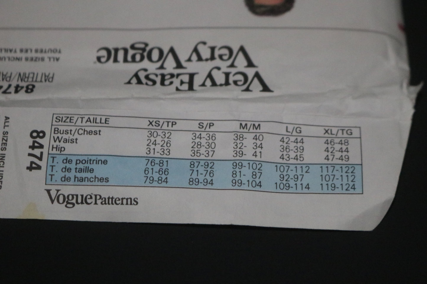 Vogue 8474 Misses Mens Unisex Caftan Sewing Pattern UNCUT - Size XS S M L XL