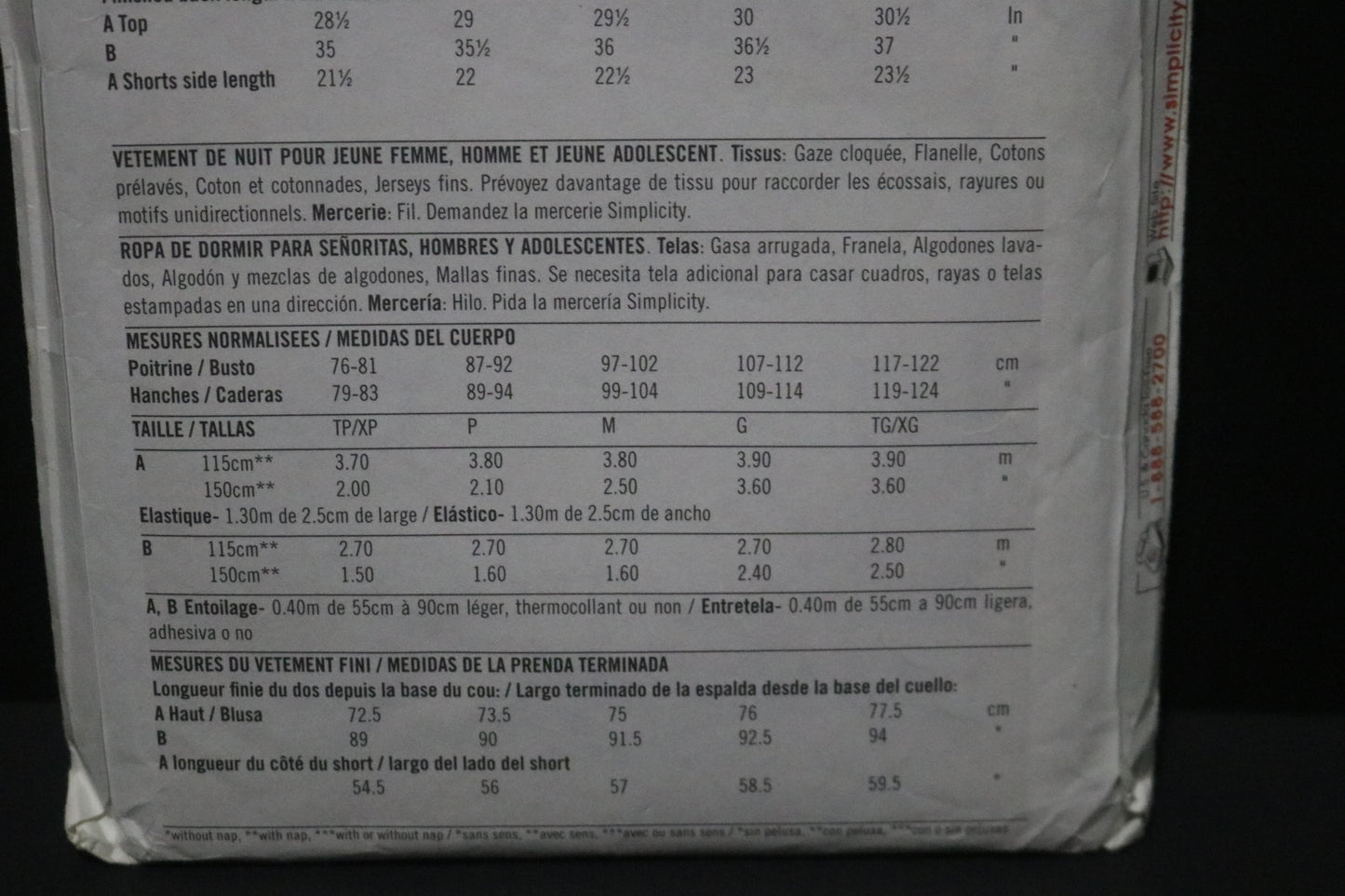 Simplicity 9284 Misses Mens and Teens Sleepwear Sewing Pattern - UNCUT - Size Xs S M L XL