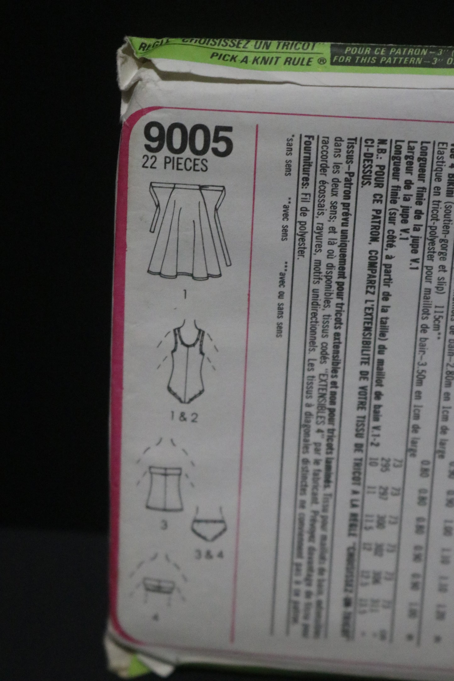 70s Simplicity 9005 Junior Swimsuits, Bikini and Front Wrap Skirt… a Time-Saver Stretch-Knit PatternSewing Pattern UNCUT Size 7 9 11