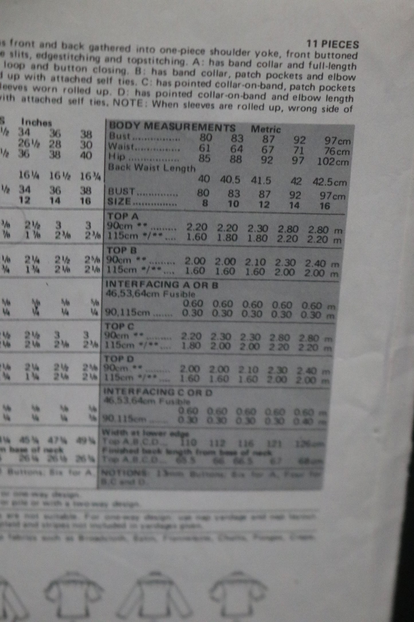 70s Butterick 6187 Misses Top Sewing Pattern UNCUT Size 10