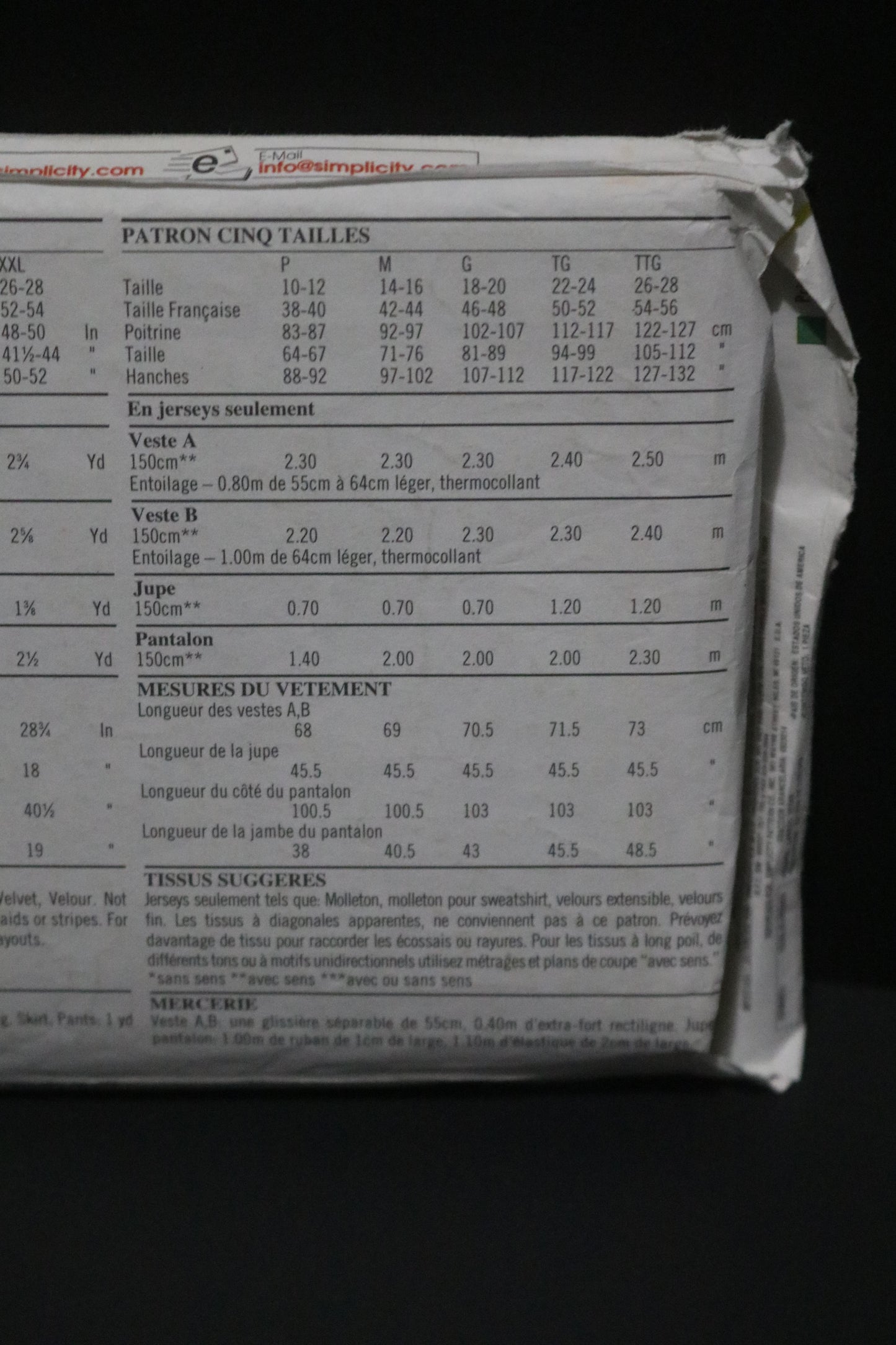 New Look 6786 Jacket Skirt and Pants Sewing Pattern - UNCUT - Size S - XXL